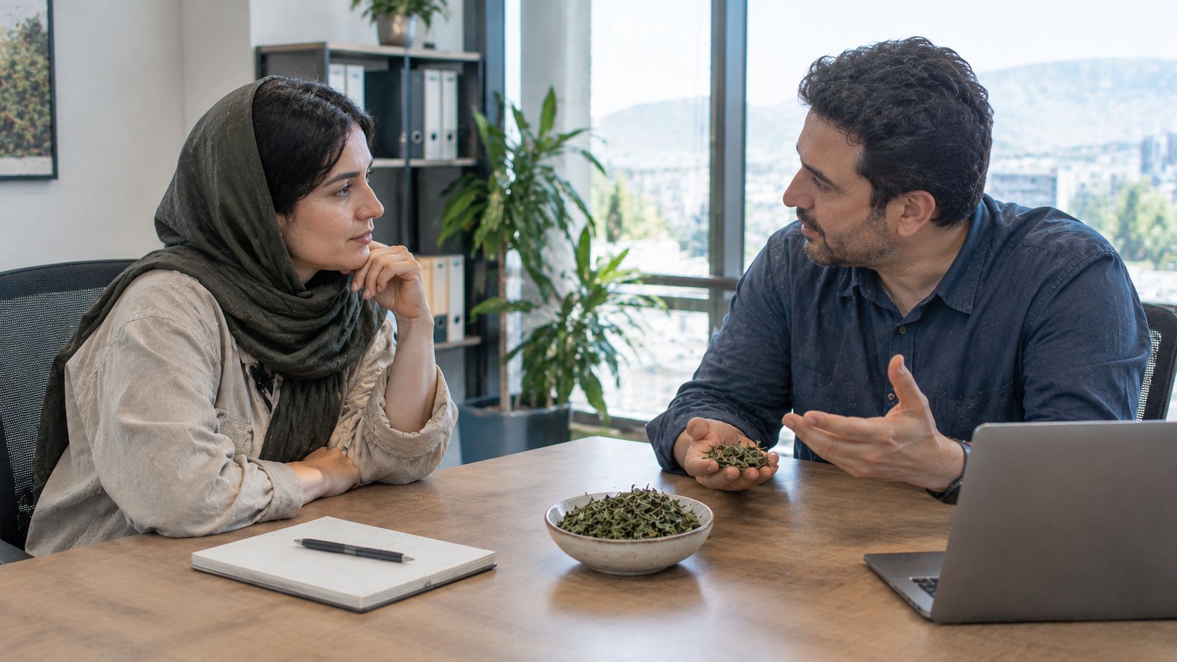 مشاوره و بررسی نیاز برای تأمین دمنوش گیاهی نعناع